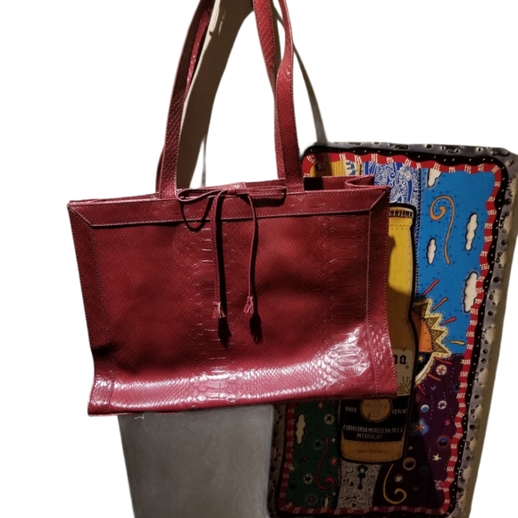 LIZ CLAIBORNE Vegan Croc Purse - Picture 2 of 9